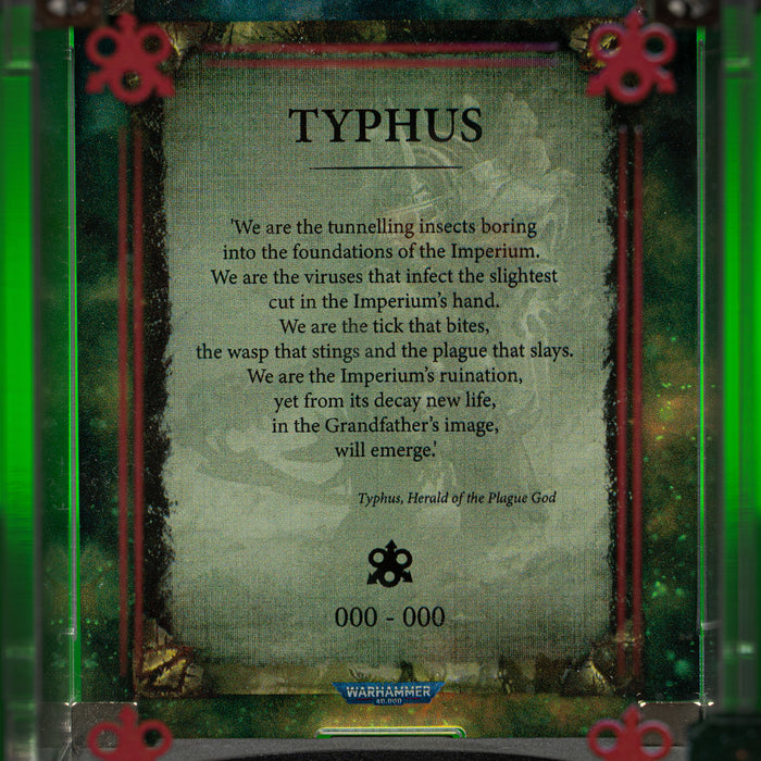 Limited Edition Display Case for Warhammer® 40,000 Typhus, Herald of the Plague God