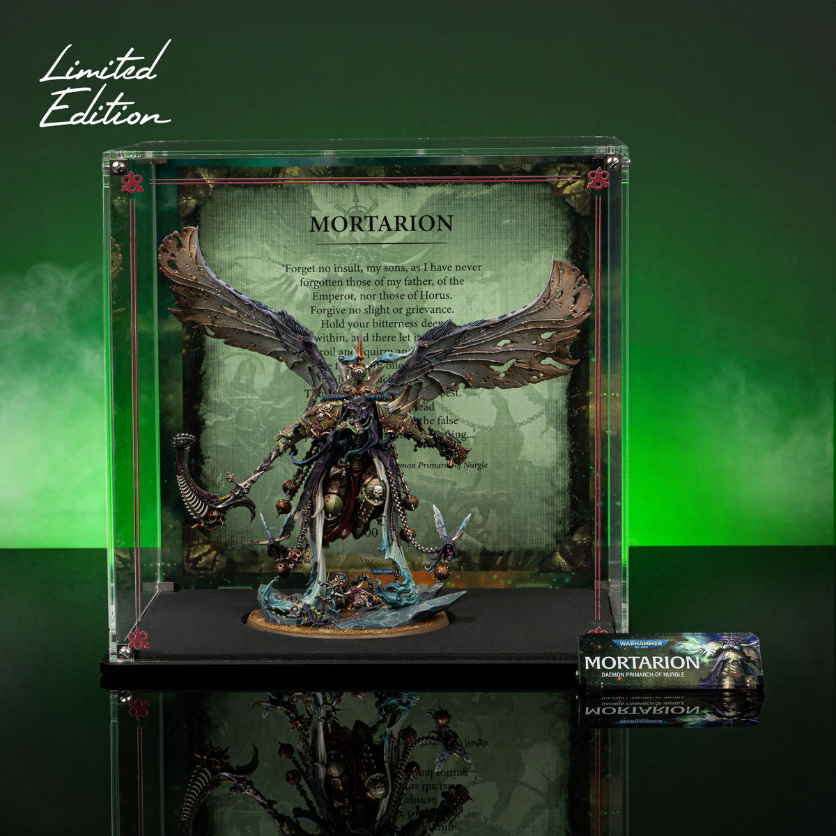 Display Case for Warhammer 40,000 Mortarion, Daemon Primarch of Nurgle —  Wicked Brick