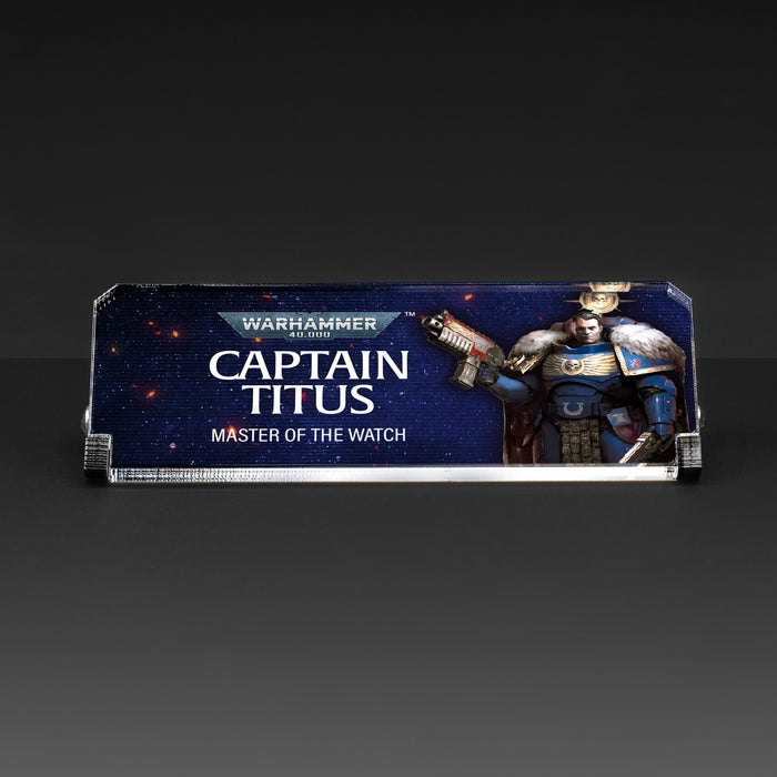 Plaque for Warhammer® 40,000 Captain Titus