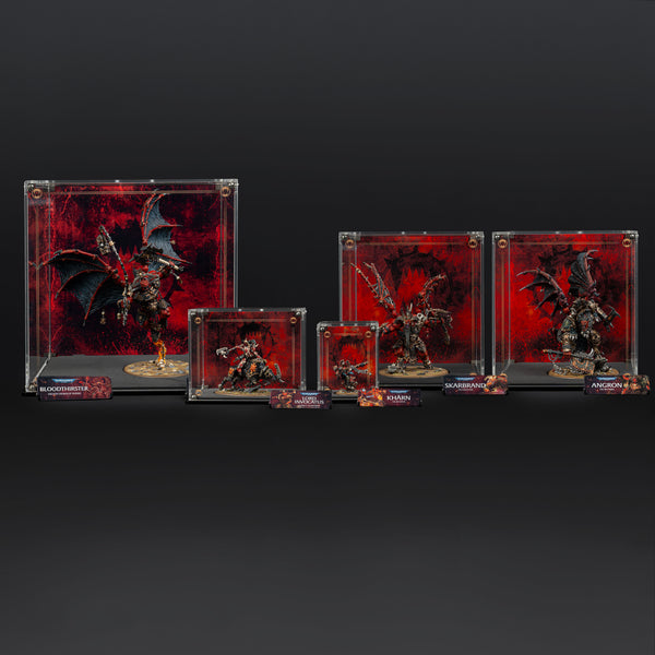 Display Cases for Warhammer 40,000 World Eaters Miniatures