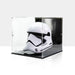 Display case for Star Wars™ Black Series First Order Stormtrooper Helmet with background angled case