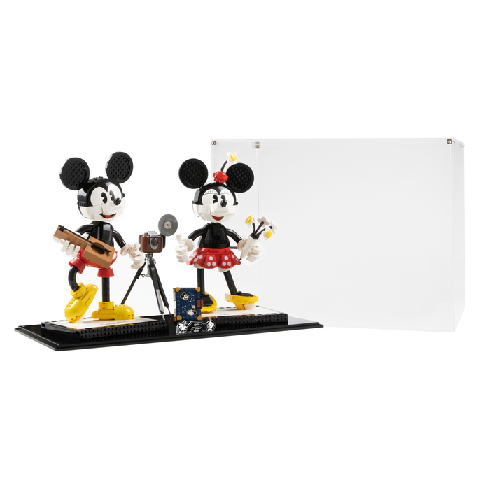 Display case and stand for LEGO Mickey and Minnie Mouse 43179 (Without background)