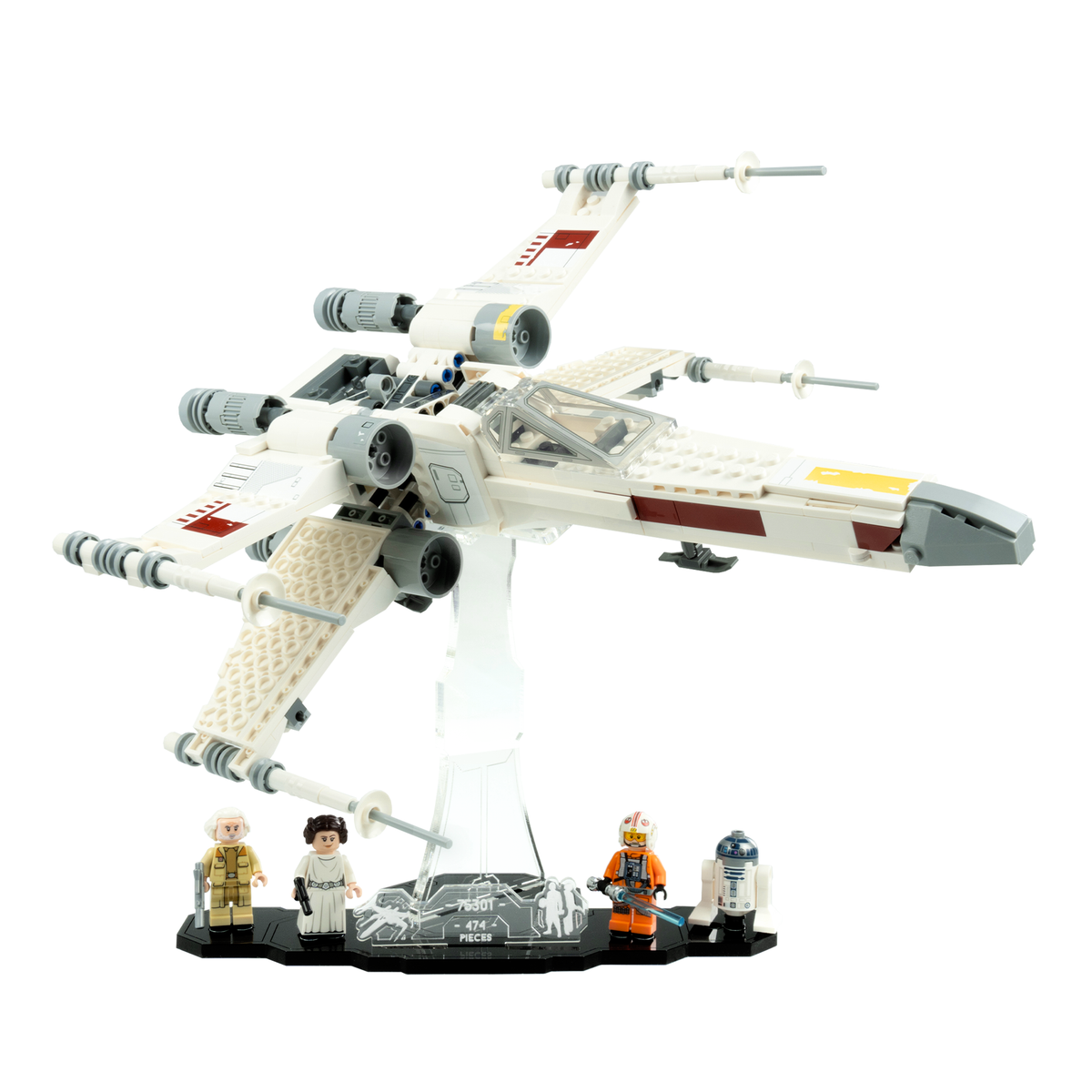 Display stand for LEGO® Star Wars™ Luke Skywalker's X-Wing Fighter (75 —  Wicked Brick
