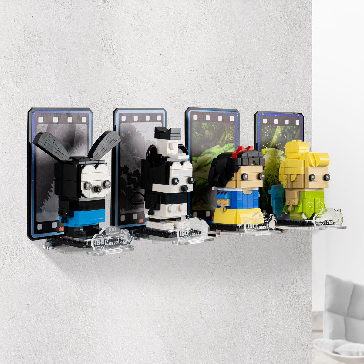 Wall Mounted Display For LEGO Brickheadz Disney 100th Celebration 40 wall-mounted-display-for-lego-brickheadz-disney-100th-celebration-40