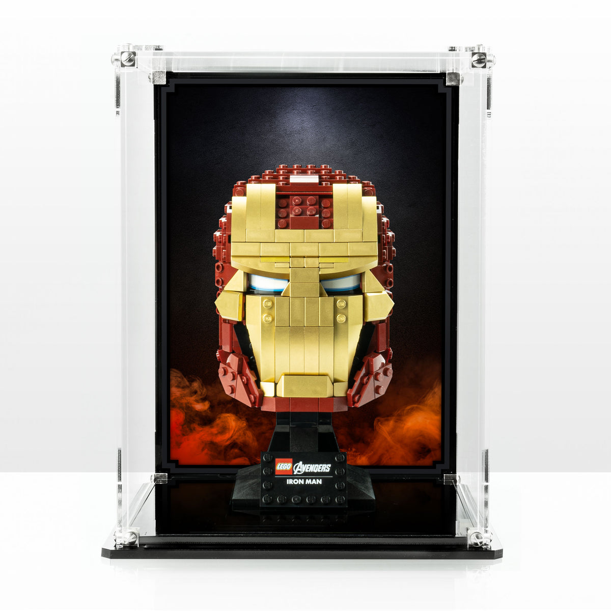 iron man helmet display case For LEGO 76165 Batteries need to be bought separately The Stand for Iron Man