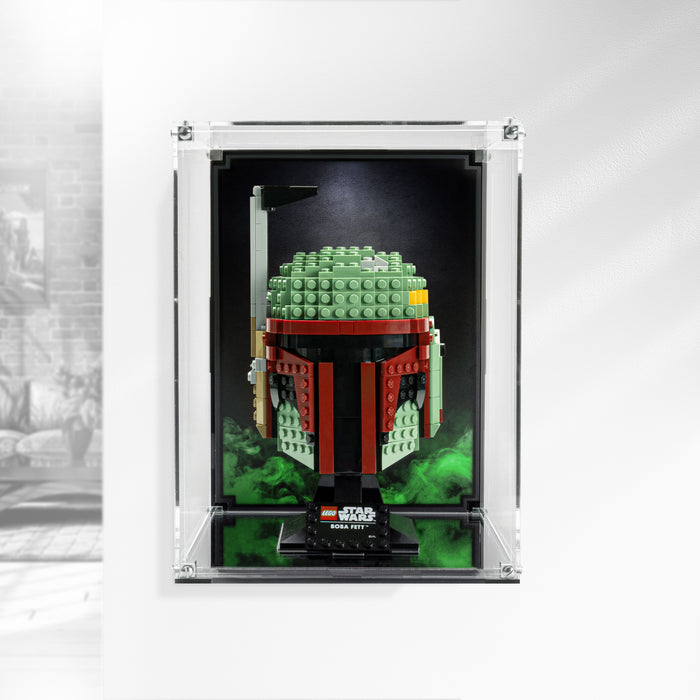 Wall Mounted Display Case for LEGO® Boba Fett Helmet (75277)