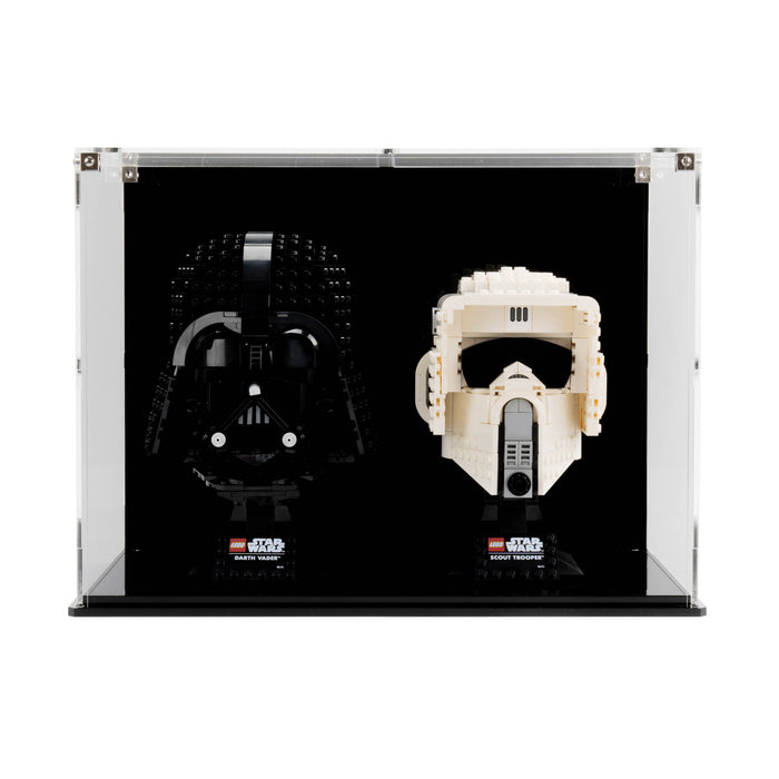 Dual display case for two LEGO® Helmets
