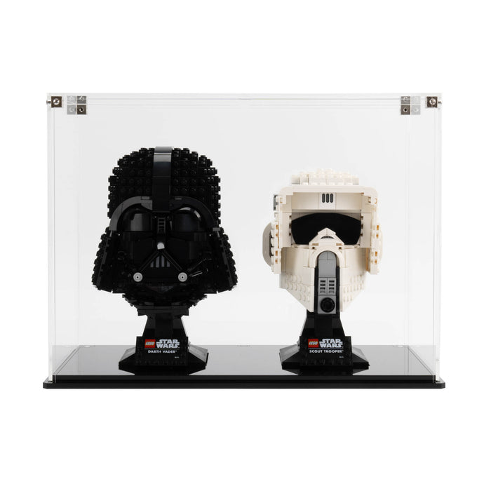 Dual display case for two LEGO® Helmets
