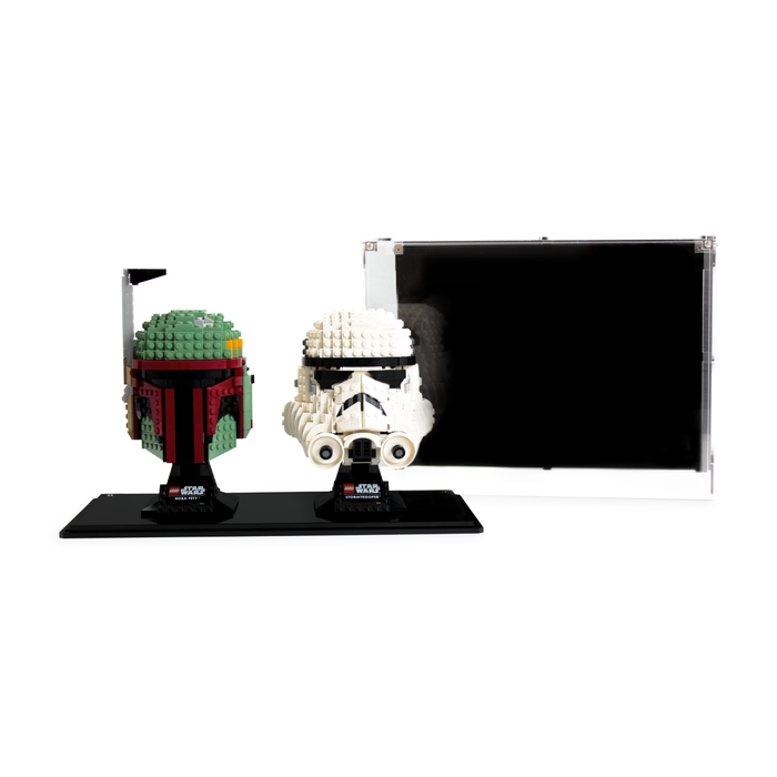 Dual display case for two LEGO Star Wars™: Helmets (75274 75276 75277) - Wicked Brick