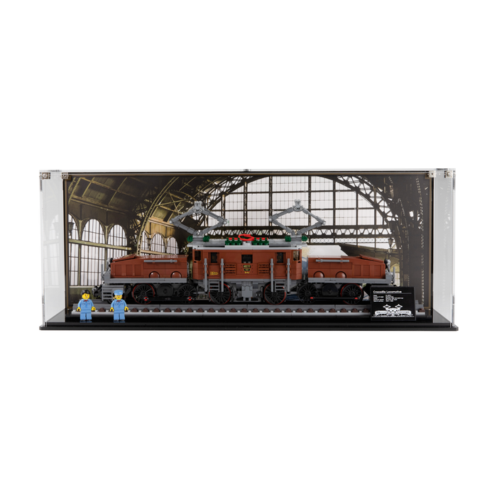 Display case for the LEGO® Creator: Crocodile Train (10277)