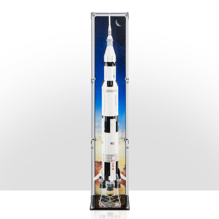 Display Case (vertical) for LEGO® Ideas: NASA Apollo Saturn V (92176)