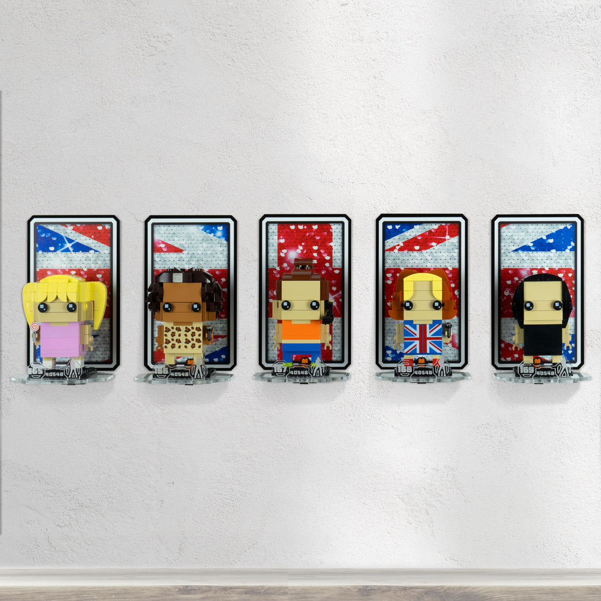 Wall Mounted Display for LEGO Brickheadz Spice Girls Tribute 40548