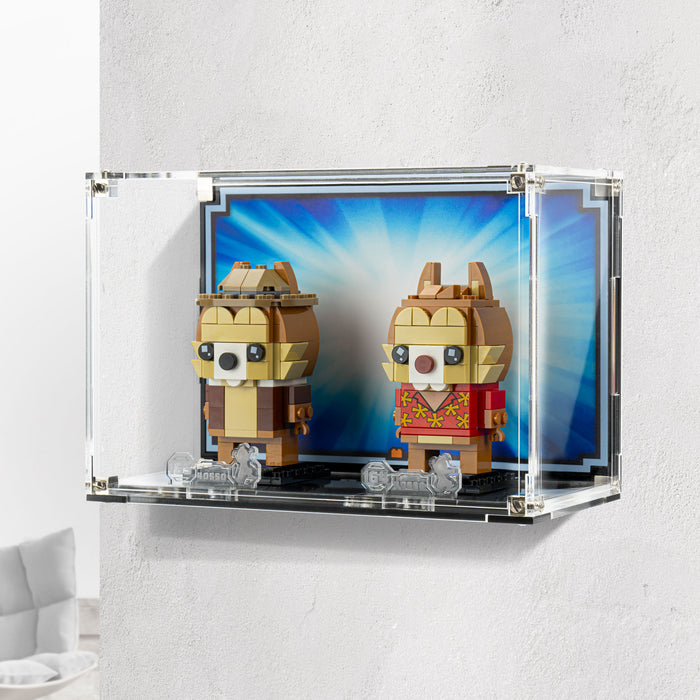 Wall Mounted Display Case for LEGO® Brickheadz Chip & Dale (40550)