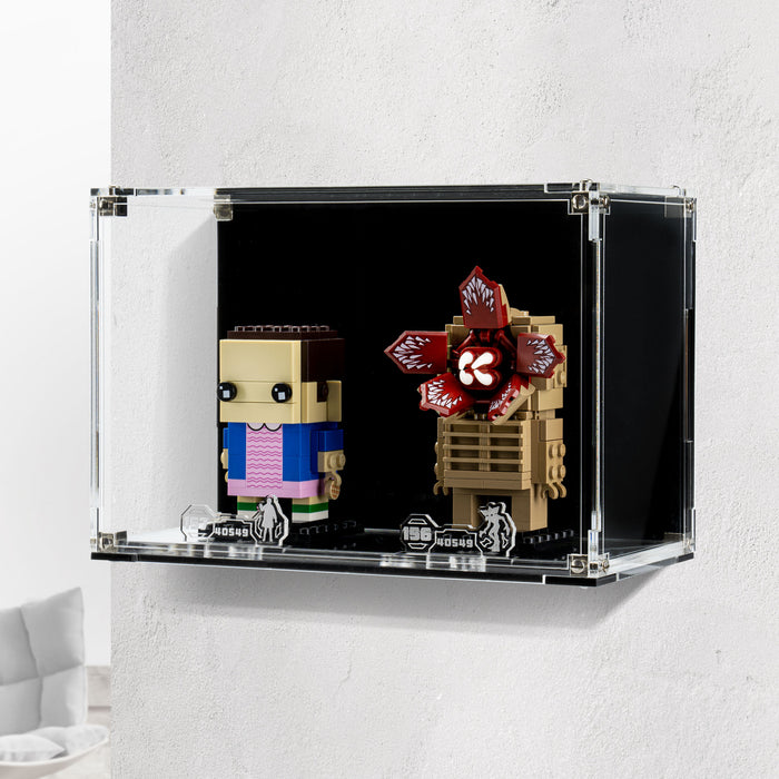 Wall Mounted Display Case for LEGO® Brickheadz Demogorgan & Eleven (40549)