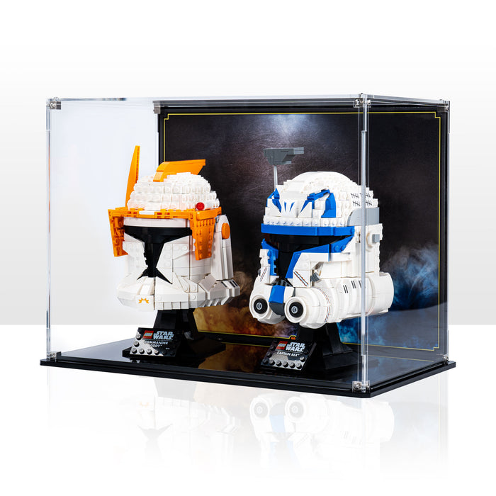 Display Case for LEGO® Star Wars Commander Cody and Captain Rex Helmets (75349 & 75350)