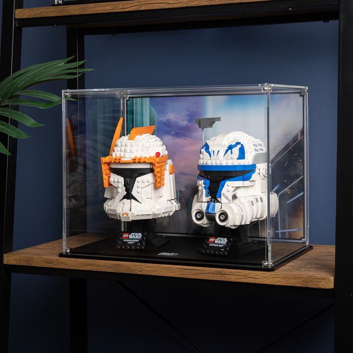 Limited Edition Display Case for LEGO® Star Wars Commander Cody and Captain Rex Helmets (75349 & 75350)
