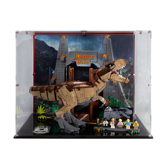 Display case for LEGO® Jurassic Park: T. rex Rampage (75936)