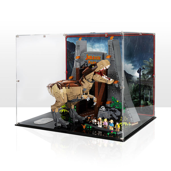 Display Case for LEGO Jurassic Park T. rex Rampage 75936 — Wicked