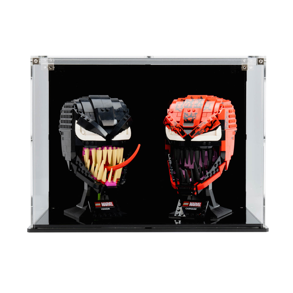 Dual Display Case for LEGO® Marvel Helmets: Spider-Man Venom