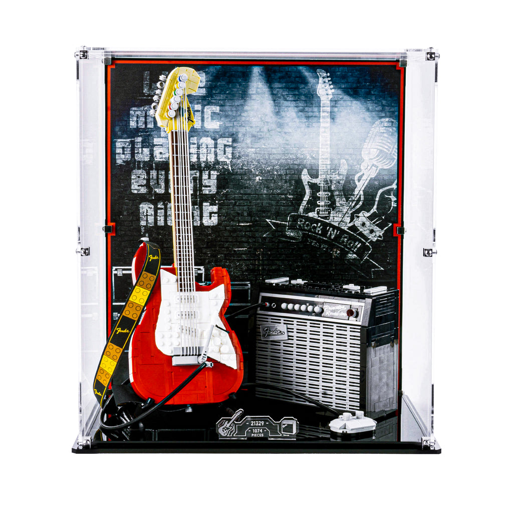 Display Case for LEGO® Ideas Fender® Stratocaster™ (21329
