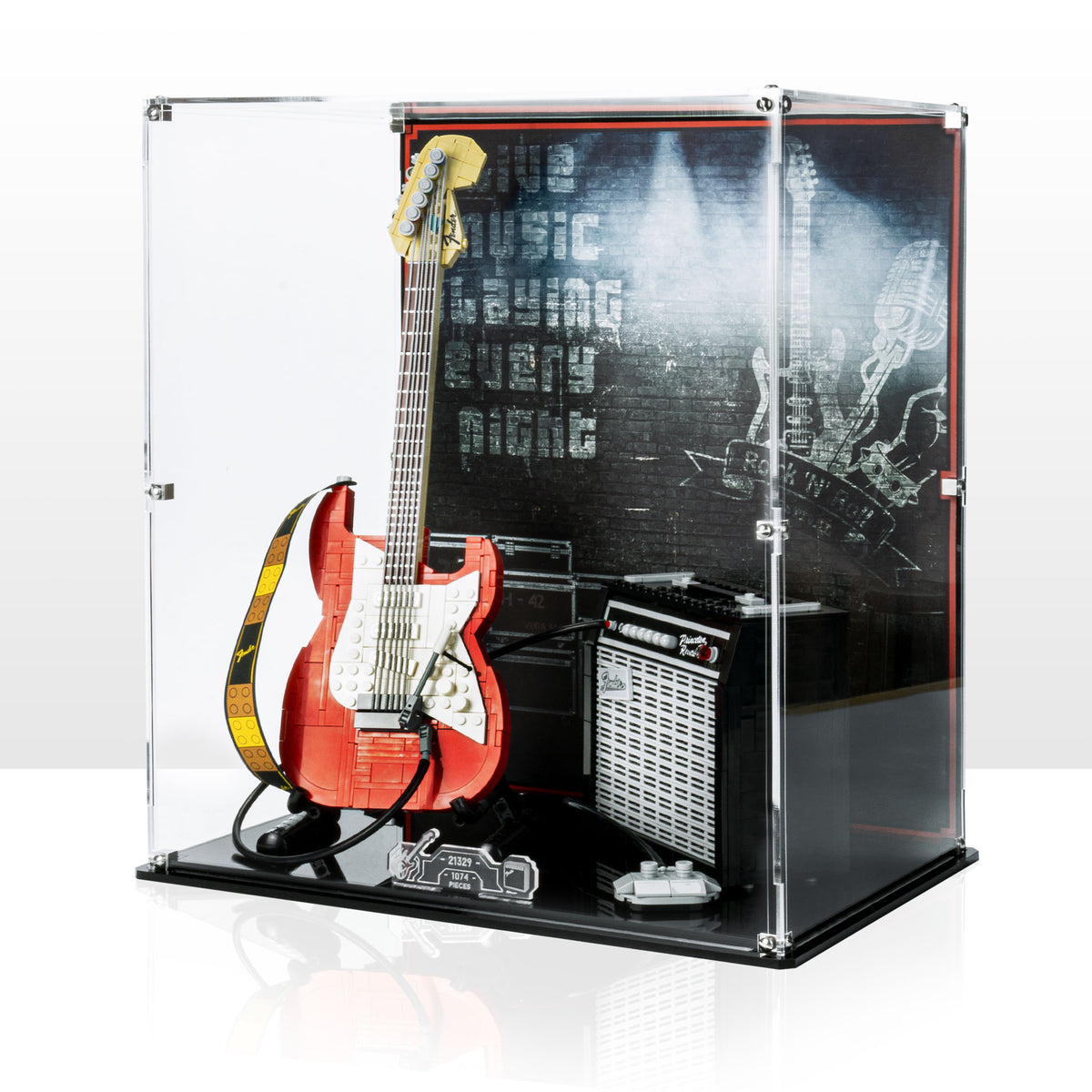 Display Case for LEGO® Ideas Fender® Stratocaster™ (21329
