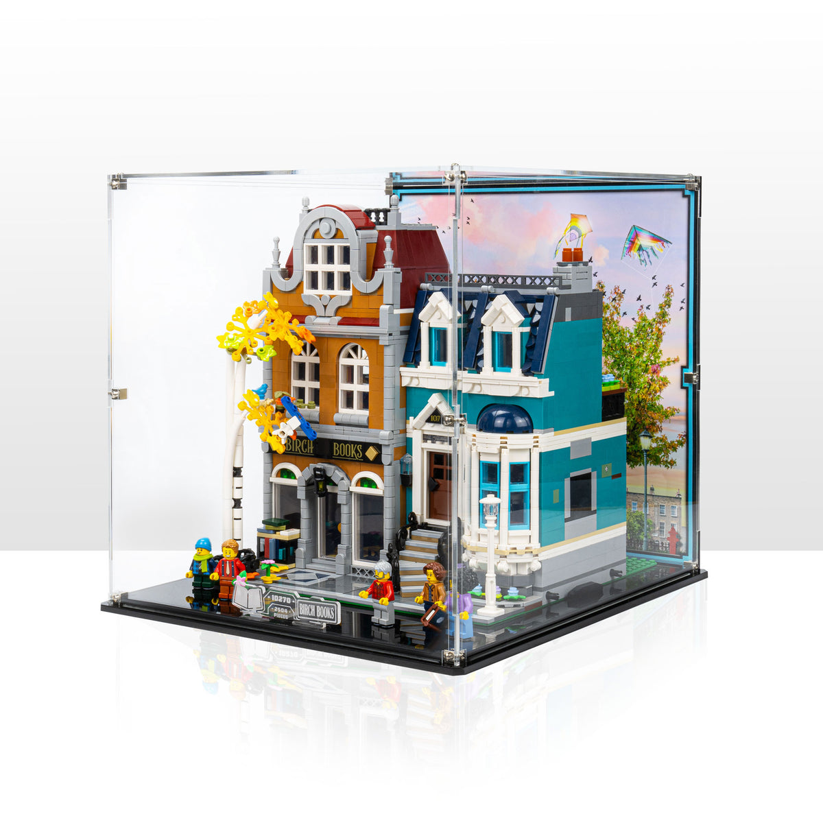 Simuler komme ud for side Display Case for LEGO® Bookshop (10270) — Wicked Brick