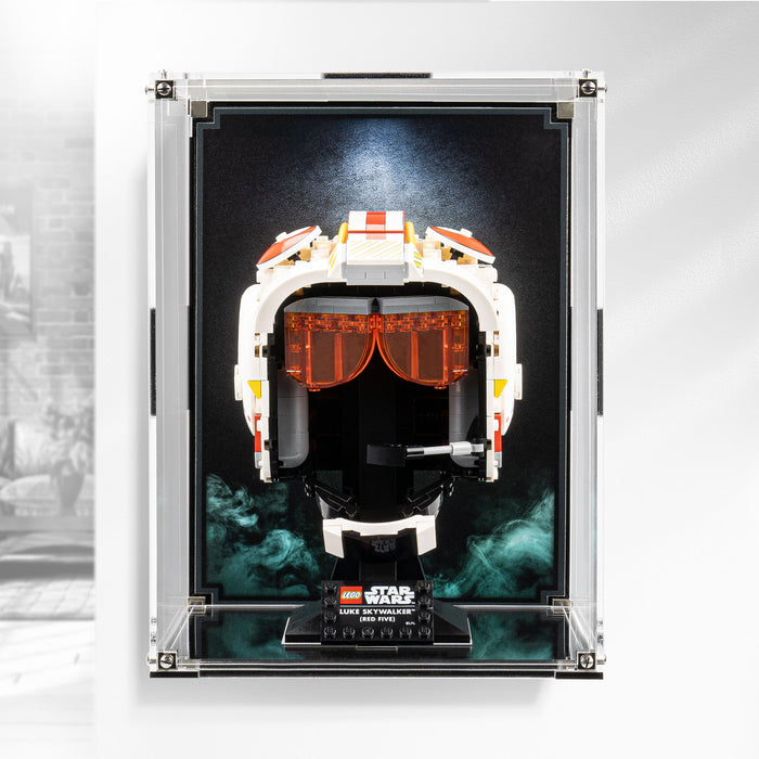 Wall Mounted Display Case for LEGO® Star Wars Luke Skywalker™ (Red