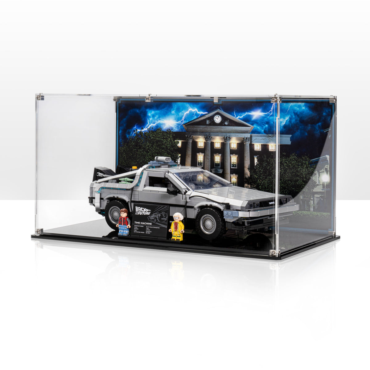 Display Case for LEGO® Back to the Future Time Machine (10300