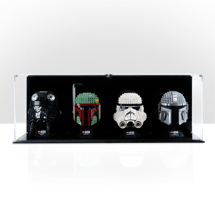 Display case for four LEGO® Helmets