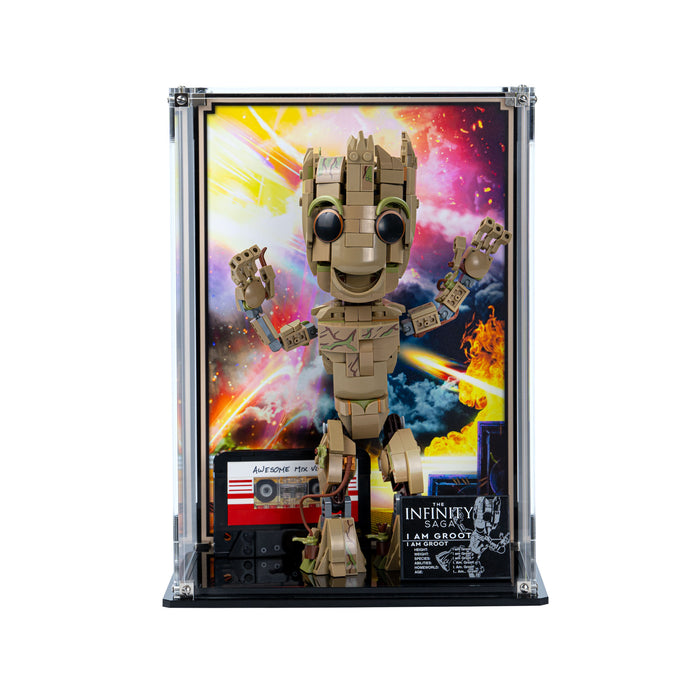 Display Case for LEGO® Marvel I am Groot (76217) front view