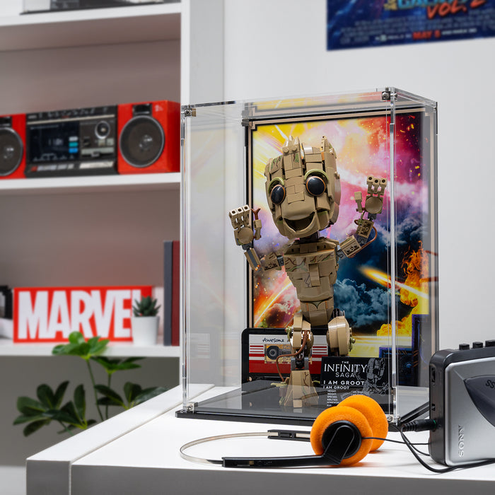 Display Case for LEGO® Marvel I am Groot (76217) on table