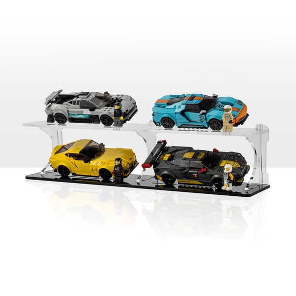 ジレンデッキ Display Stand for 4x LEGO® Speed Champions Cars (2x2