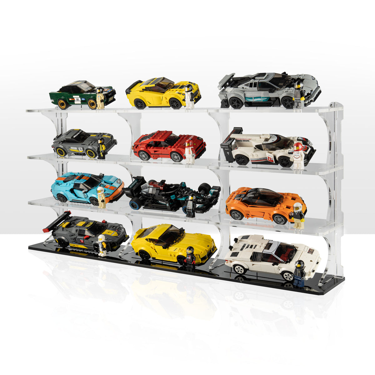 Display Stand for 12x LEGO® Speed Champions Cars (4x3) — Wicked Brick