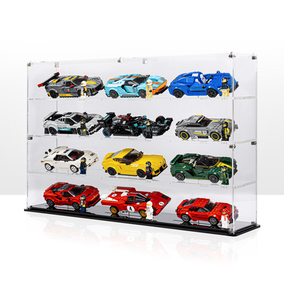Display case for 12x LEGO® Speed Champions Cars (4x3) — Wicked Brick