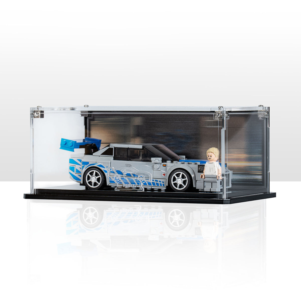 Display Case for LEGO 2 Fast 2 Furious Nissan Skyline GT-R R34