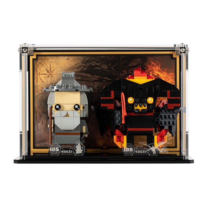 Display case for LEGO® Brickheadz: Gandalf the Grey™ & Balrog™ (40631)