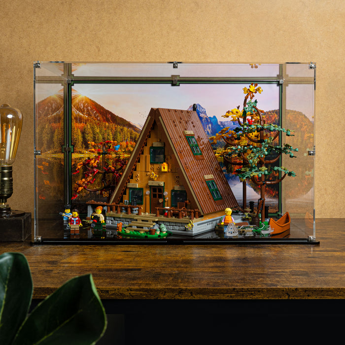 Display case for LEGO® Ideas: A-Frame Cabin (21338)
