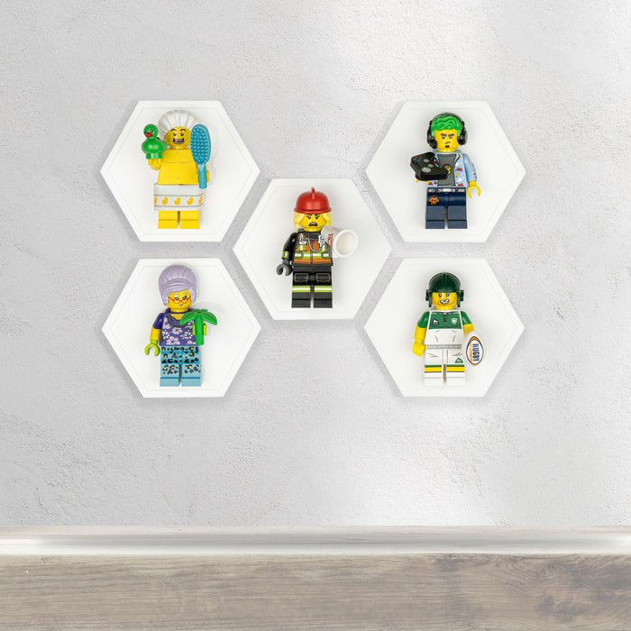 Minifigure Individual Wall Mount Display (Pack of 5)