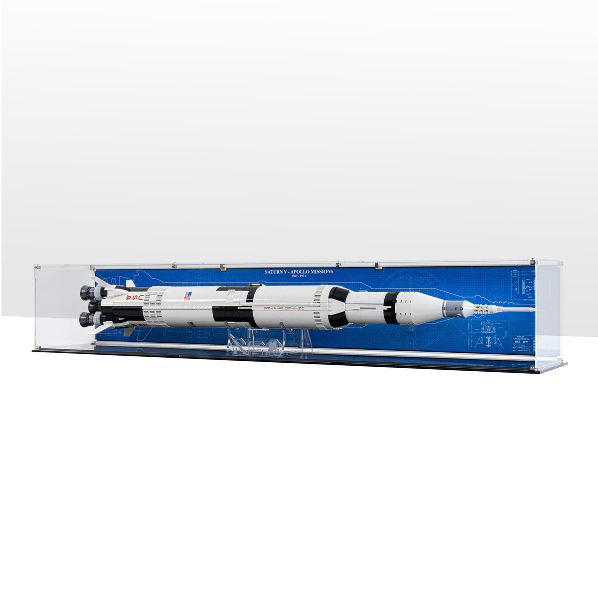 Display Case (horizontal) LEGO® Ideas: Apollo Saturn V (21309 — Wicked Brick