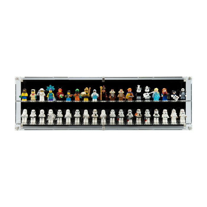 Wall Mounted Display Cases for LEGO® Minifigures - 19 Minifigures Wide