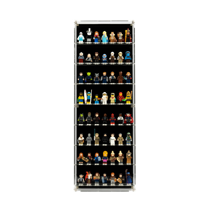 Wall Mounted Display Cases for LEGO® Minifigures - 7 Minifigures Wide