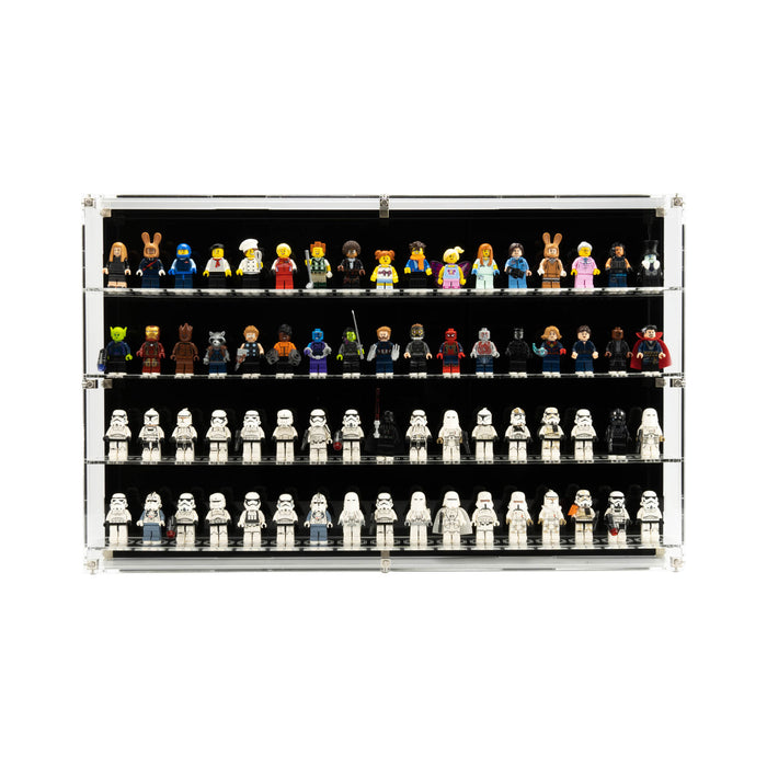 Wall Mounted Display Cases for LEGO® Minifigures - 17 Minifigures Wide