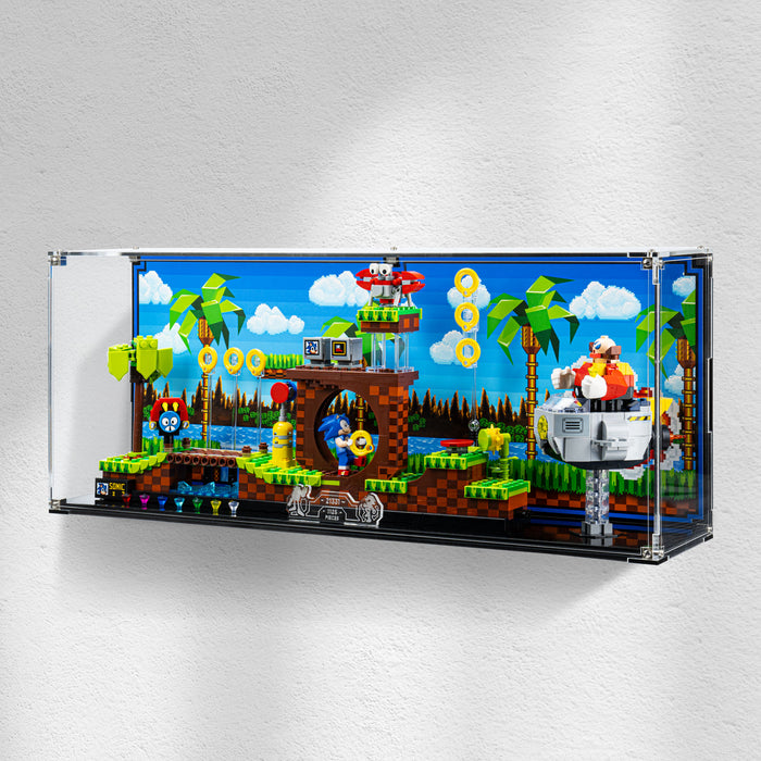 Wall Mounted Display case for LEGO® IDEAS: Sonic the Hedgehog™ – Green Hill Zone (21331)