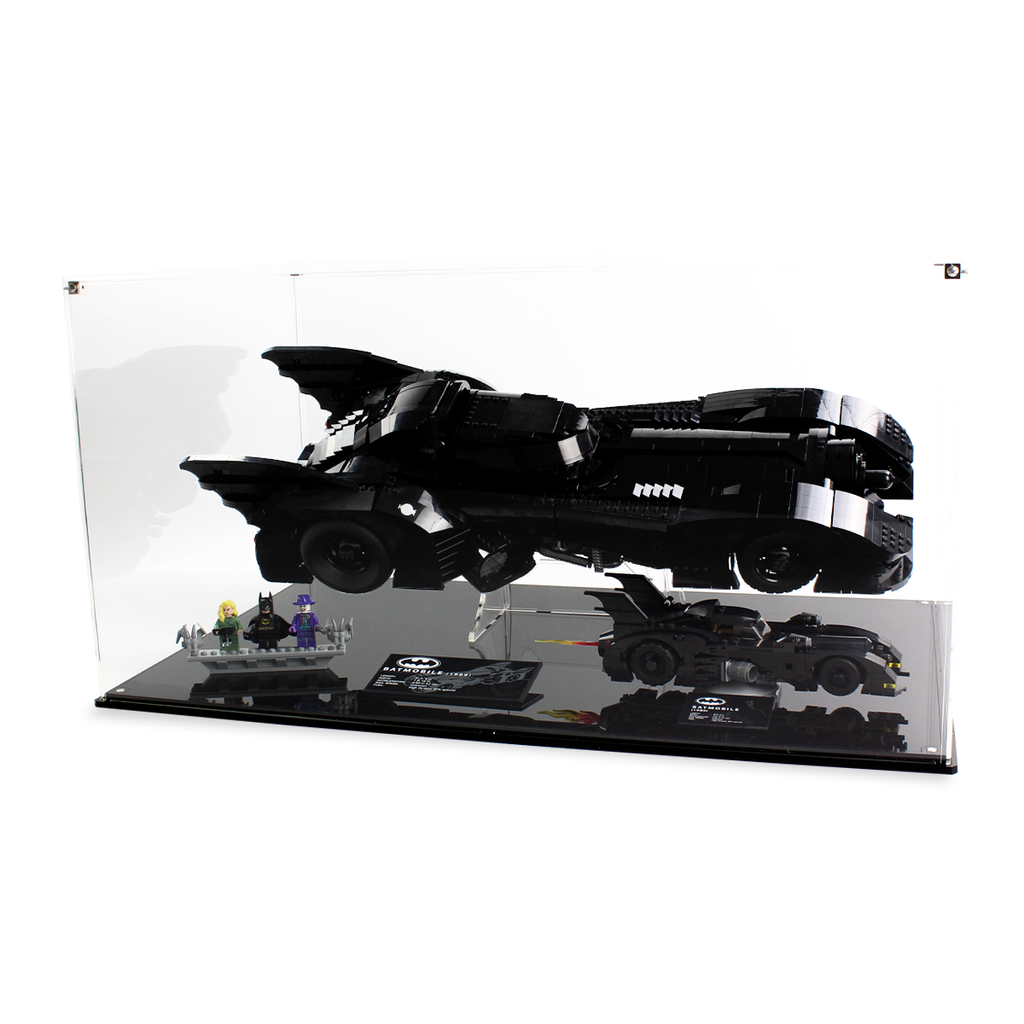 Dual display case for LEGO DC Batmobile 76139 and Batmobile
