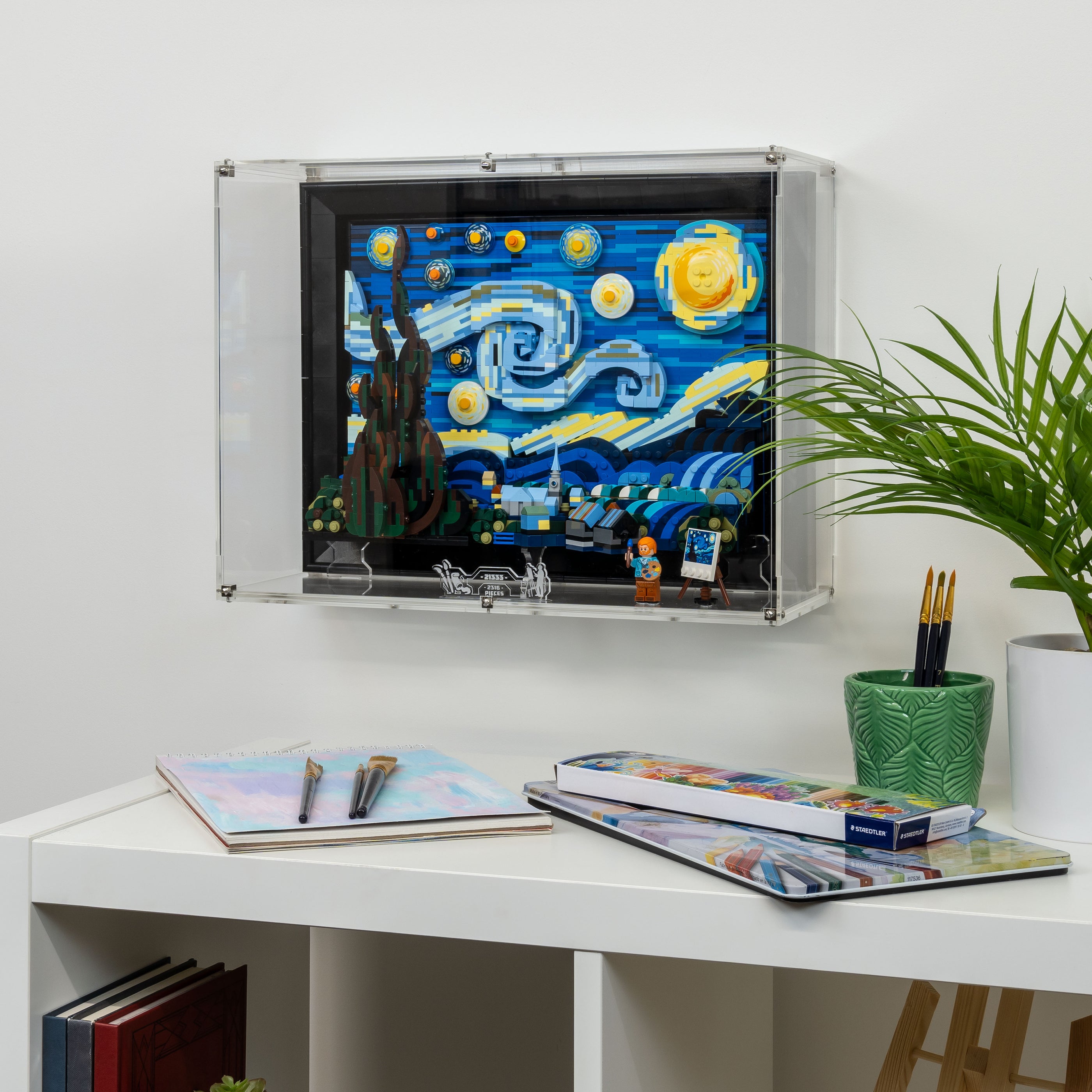 Wall Mounted Display Case for LEGO® Ideas The Starry Night (21333