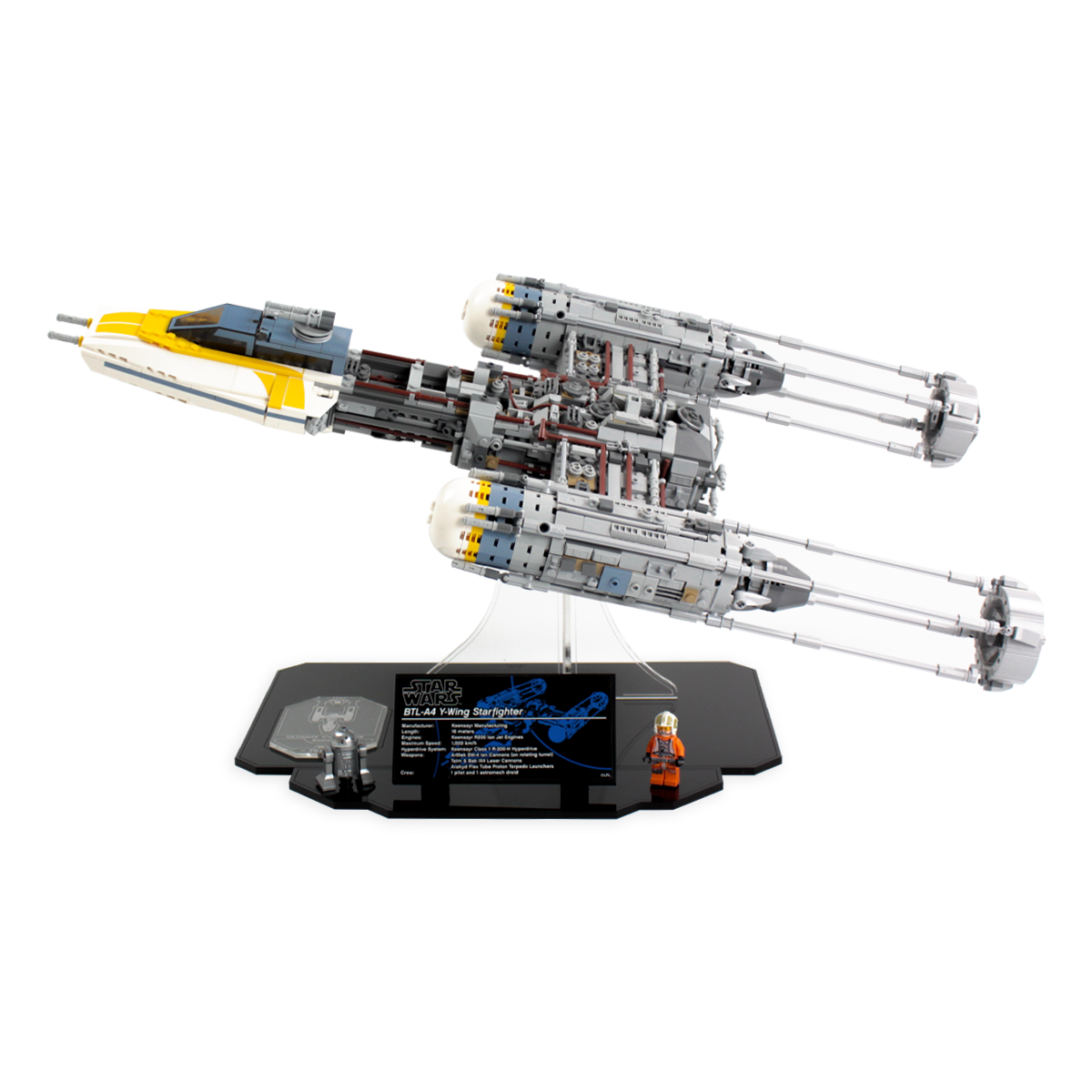 Display stand for LEGO® Star Wars™ UCS Y Wing  — Wicked Brick