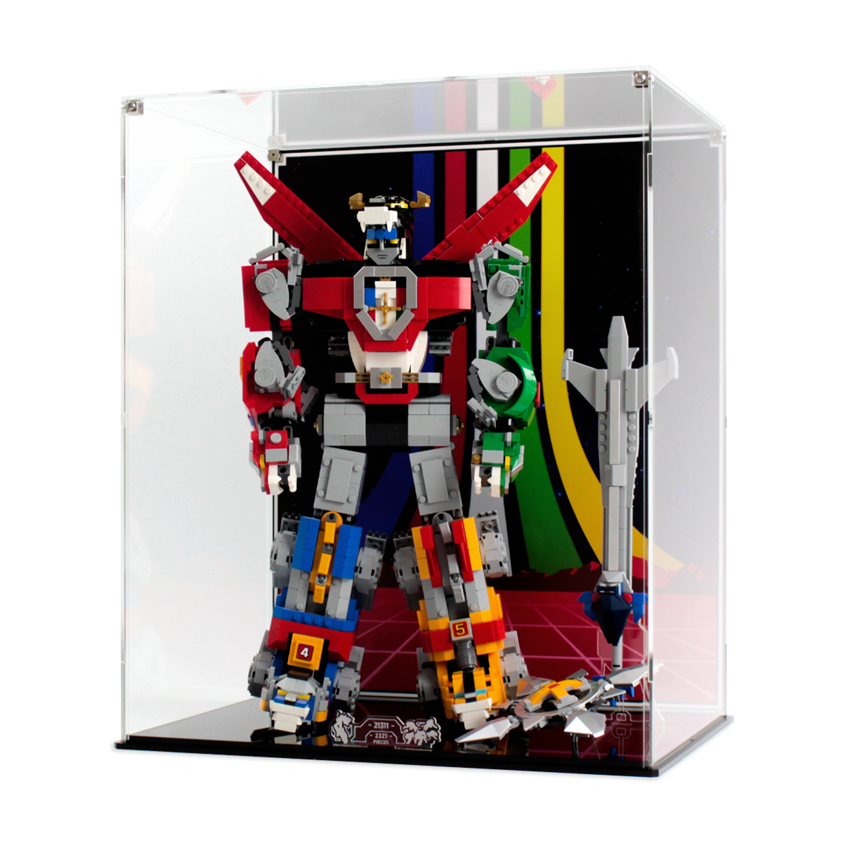 Display case for LEGO Ideas Voltron 21311 Wicked Brick